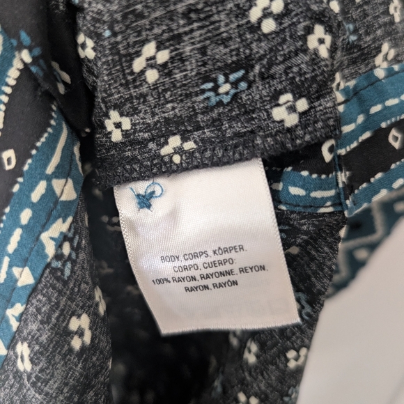 Anthropologie Akemi + Kin Women's Tribal Print Sleeveless Collared Top - Picture 4 of 7